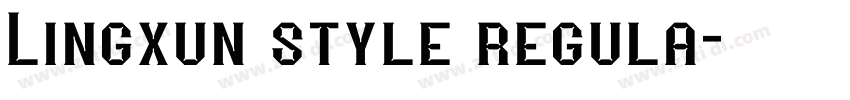 Lingxun style regula字体转换
